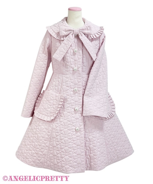 Fluffy Ribbon Coat - Pink