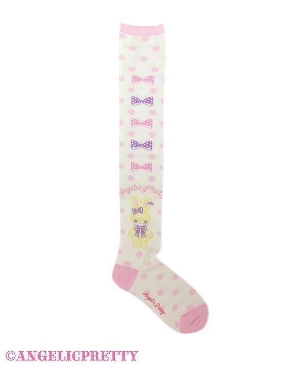 Fluffy Toys Over Knee - White