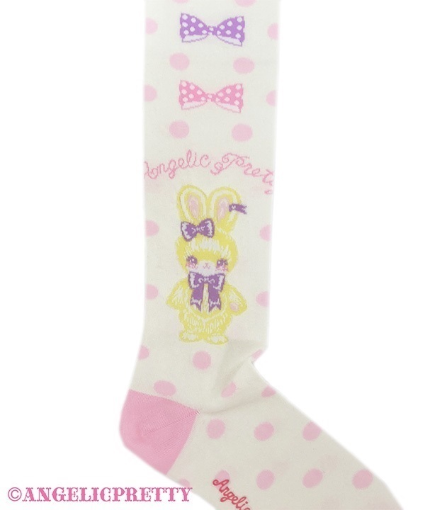 Fluffy Toys Over Knee - White