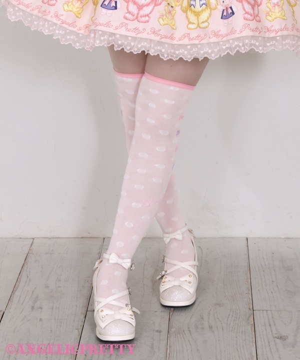 Fluffy Toys Over Knee - White