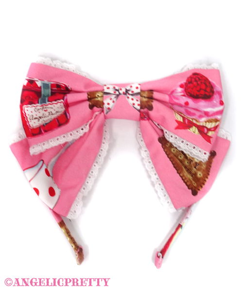 French Cafe Headbow - Pink