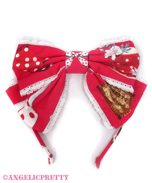 French Cafe Headbow - Red