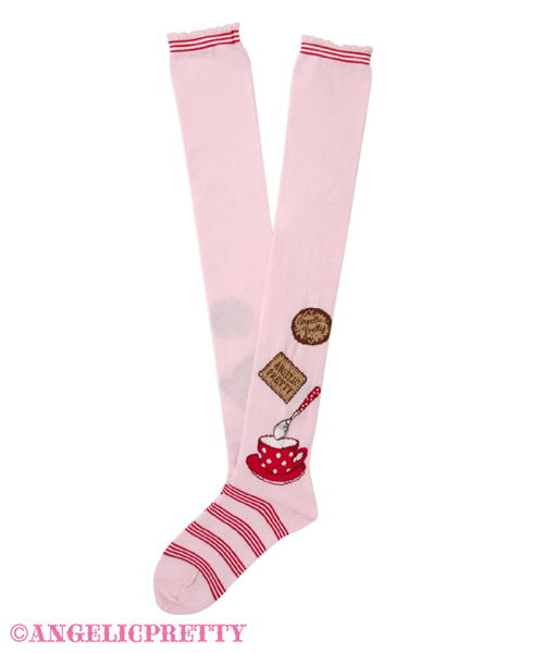 French Cafe Over Knee - Pink