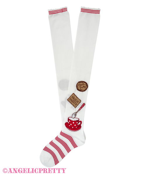 French Cafe Over Knee - White