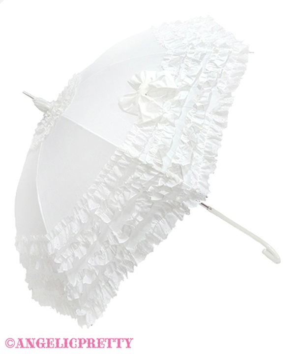 Frill Millefeuille Umbrella - White