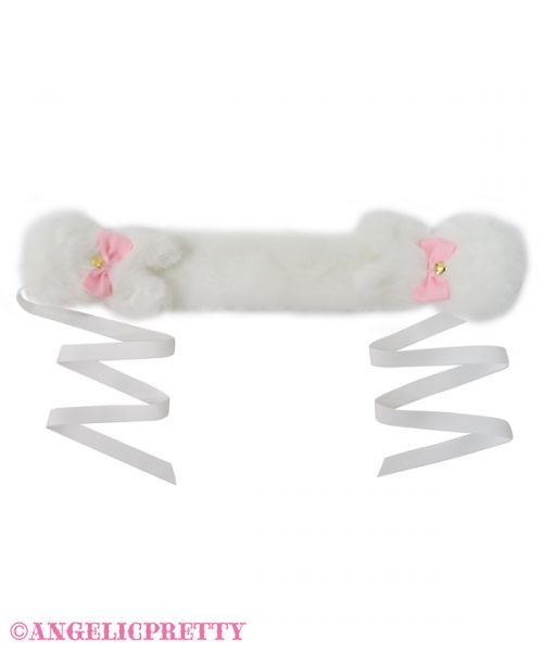 Fuwa Fuwa Bunny Headdress - White x Pink