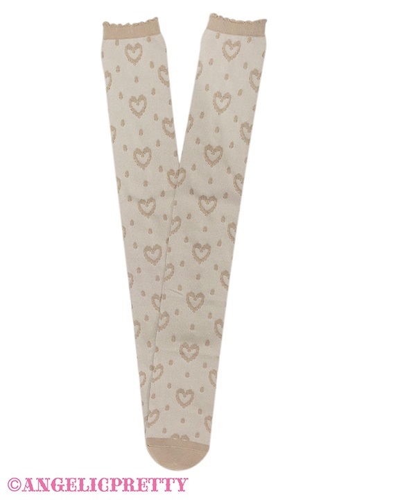 Fuwa Fuwa Heart Over Knee - Brown