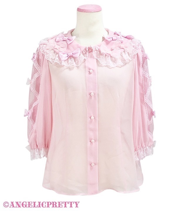 Fuwa Fuwa Ribbon Blouse - Pink