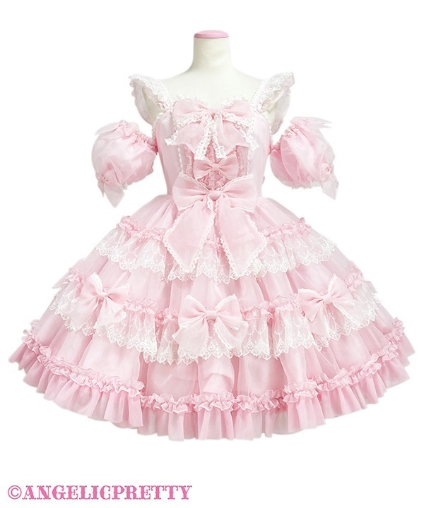Fuwa Fuwa Ribbon Doll Dress - Pink