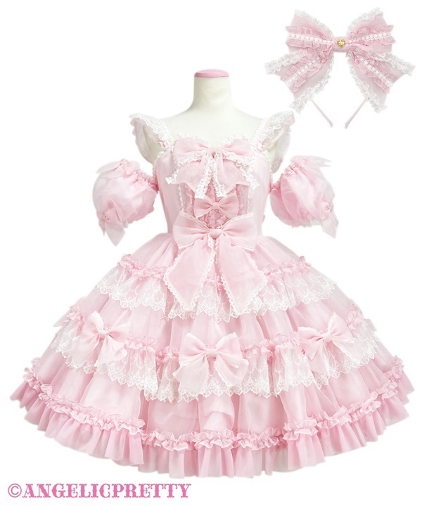 Fuwa Fuwa Ribbon Doll Dress Set - Pink Fuwa Fuwa Ribbon Doll Dress Set - Pink
