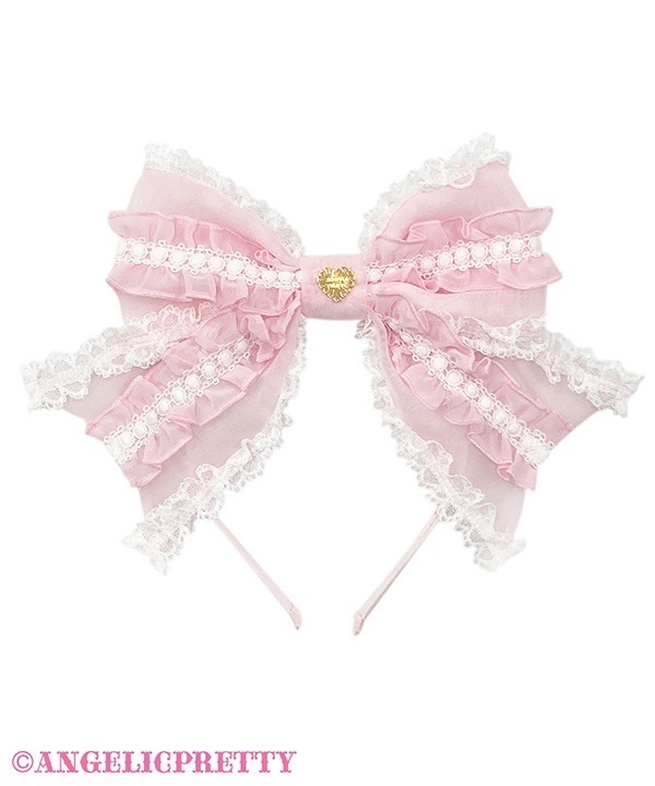 Fuwa Fuwa Ribbon Doll Headbow - Pink