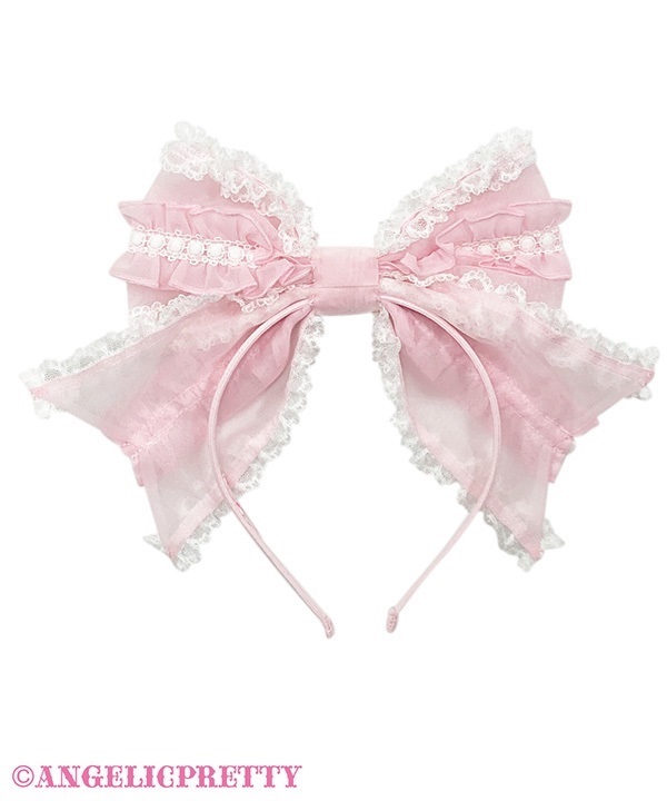 Fuwa Fuwa Ribbon Doll Headbow - Pink