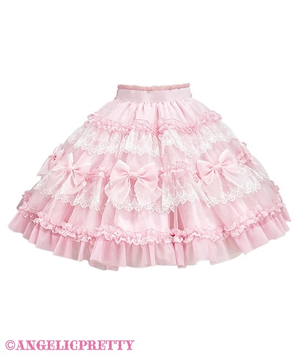 Fuwa Fuwa Ribbon Doll Skirt - Pink