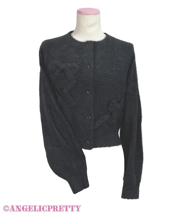 Fuwa Fuwa Ribbon Knit Cardigan - Black [242NK11-150041-bk] - $170.00 :  Angelic Pretty USA