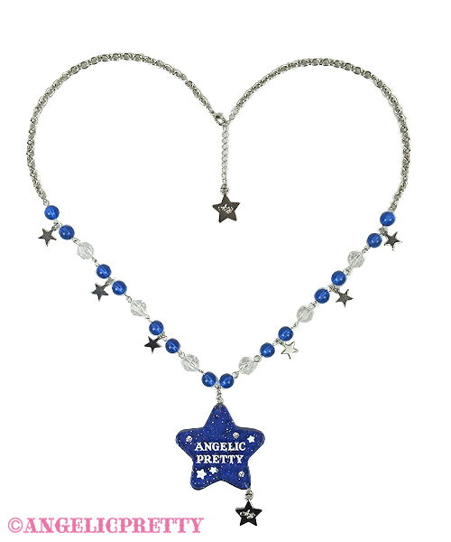 Galaxy Twinkle Necklace - Navy