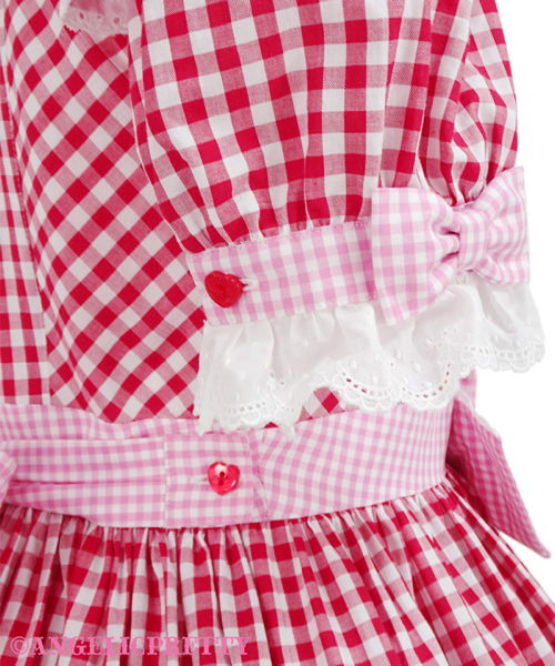 Gingham Sherbet One Piece - Pink x Yellow