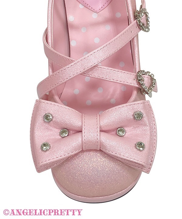 Glitter Jewel Ribbon Shoes (L) - Black [252SH06-190046-bkL