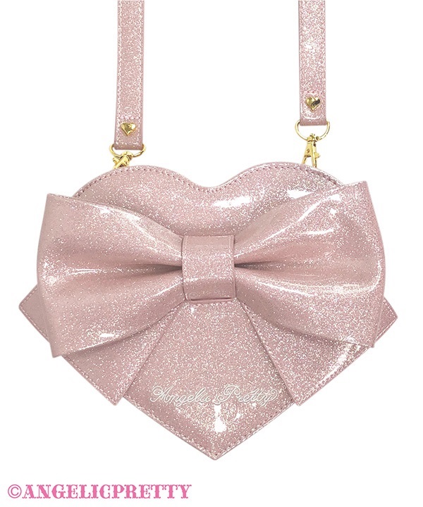 Glitter POP DECO Hearts Pochette - Pink