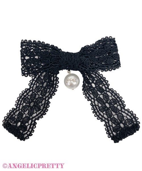 Grace Lace Ribbon Clip Set - Black