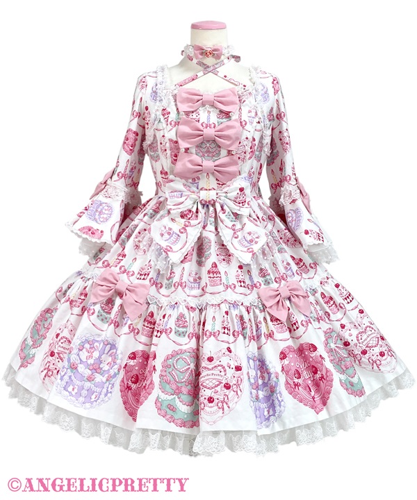 Happy Cakes Dress - White