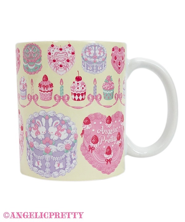 Happy Cakes Mug Cup - Yellow