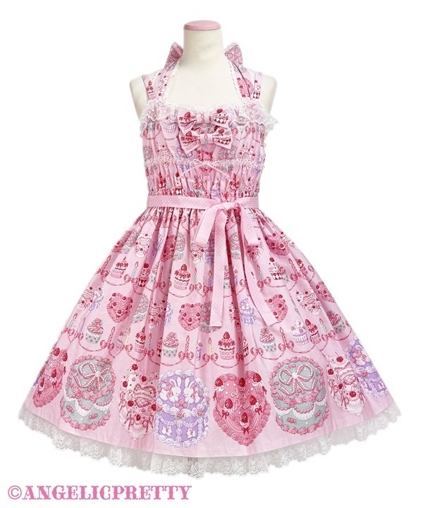 Happy Cakes Shirring Jumperskirt - Pink