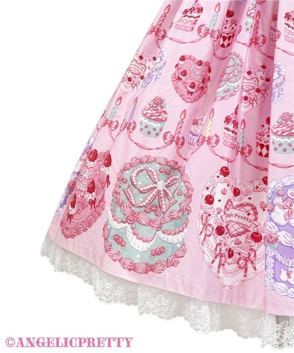 Angelic Pretty Happy Cakesピンクリング Happy Cakes Shirring