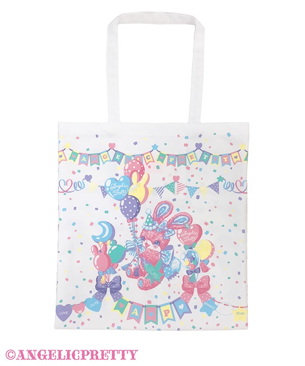 Happy Garland Tote Bag - White