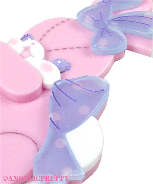 Happy Lyrical Bunny Necklace - Pink