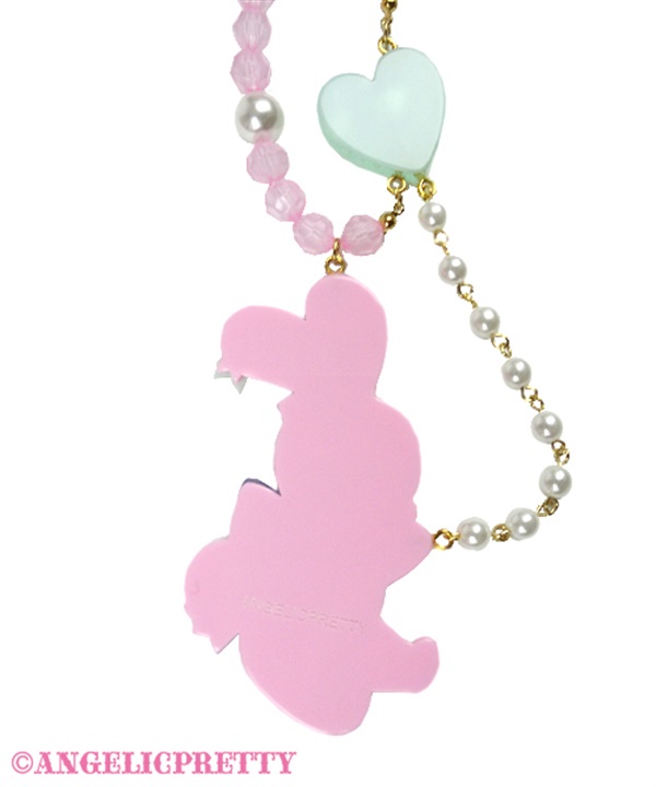 Happy Lyrical Bunny Necklace - Pink
