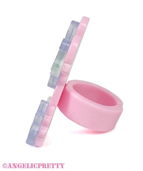 Happy Lyrical Bunny Ring - Pink