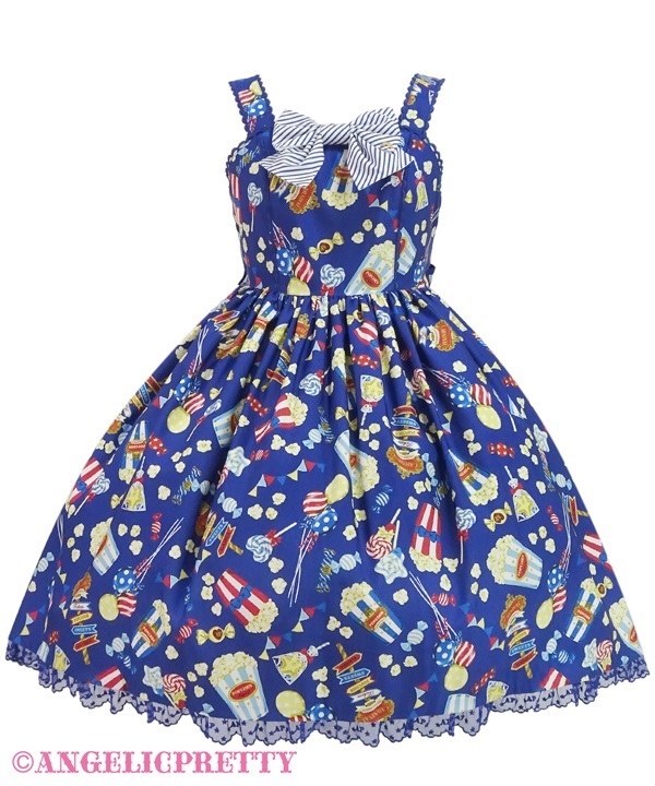 Happy Park Carnival Jumperskirt - Navy