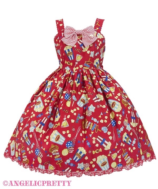 Happy Park Carnival Jumperskirt - Red