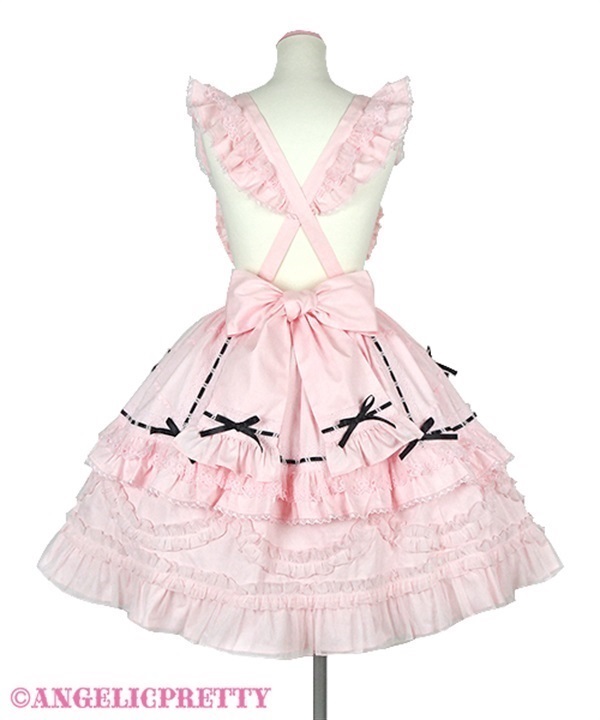 Heart Apron Skirt - Black