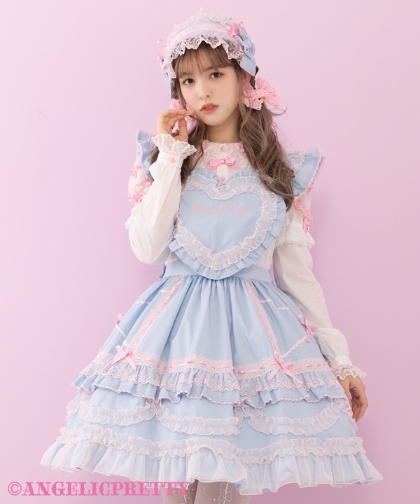 Heart Apron Skirt - Black