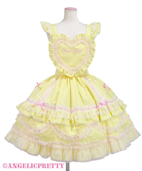Heart Apron Skirt - Yellow