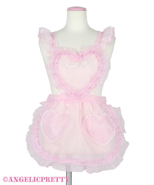 Heart Fairy Frill Apron - Pink