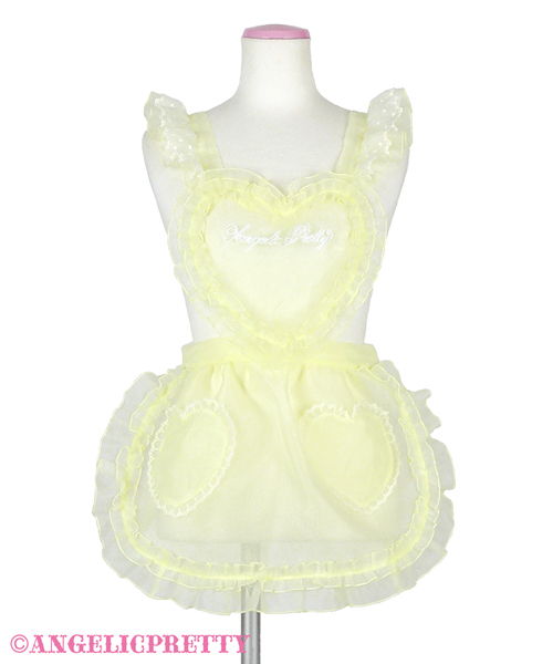 Heart Fairy Frill Apron - Yellow