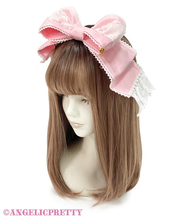 Heart Heroine Ribbon Headdress - Black
