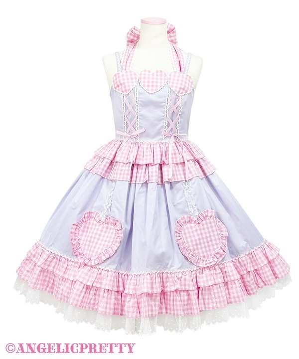 Heart Picnic Jumperskirt - Lavender