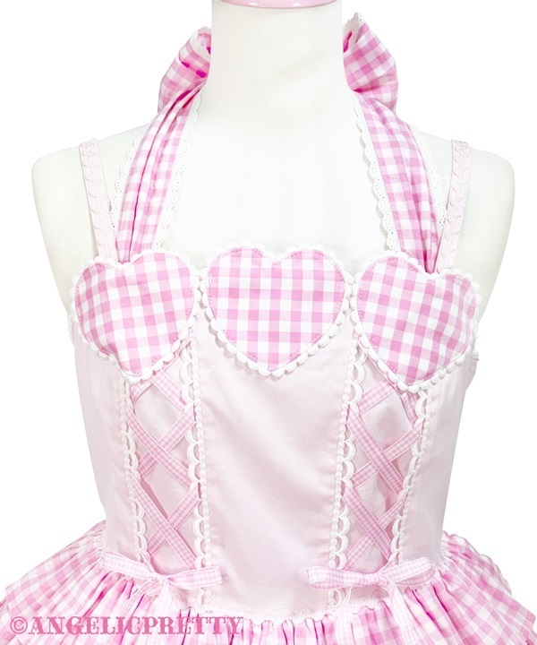 Heart Picnic Jumperskirt - Pink - Click Image to Close