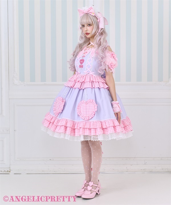 Heart Picnic Jumperskirt - Pink - Click Image to Close