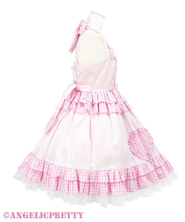 Heart Picnic Jumperskirt - White - Click Image to Close
