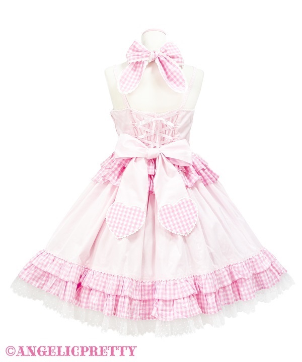 Heart Picnic Jumperskirt - White - Click Image to Close
