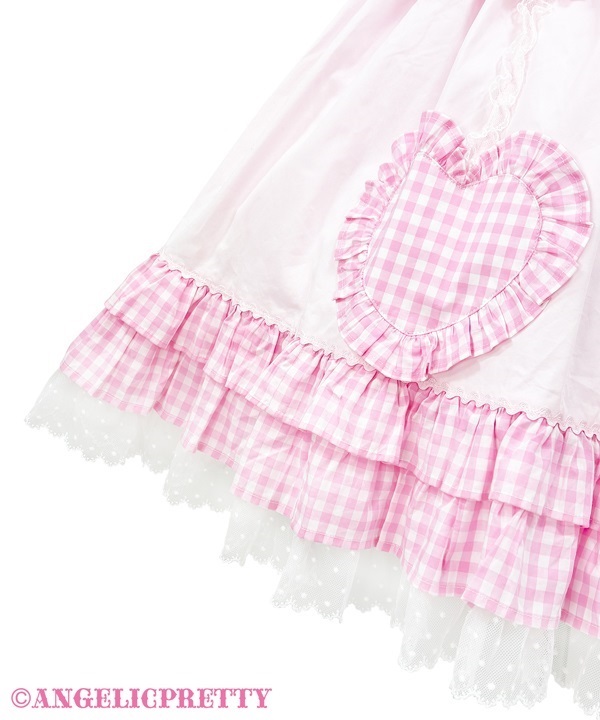 Heart Picnic Jumperskirt - White - Click Image to Close