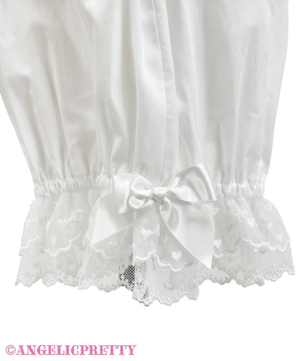 Heart Pocket Bloomers - White - Click Image to Close