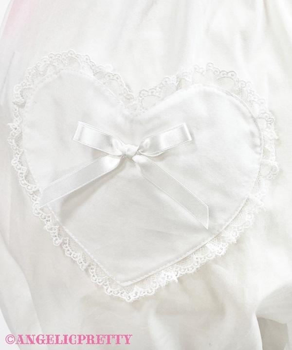 Heart Pocket Bloomers - White - Click Image to Close