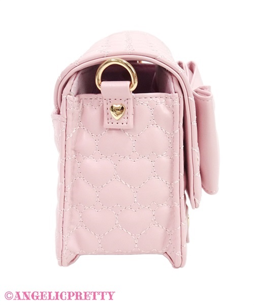 Heart Quilted Pochette - Deep Pink