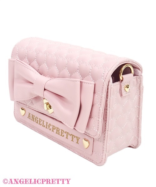 Heart Quilted Pochette - Deep Pink