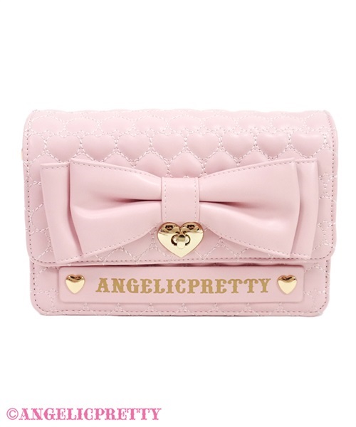 Heart Quilted Pochette - Deep Pink